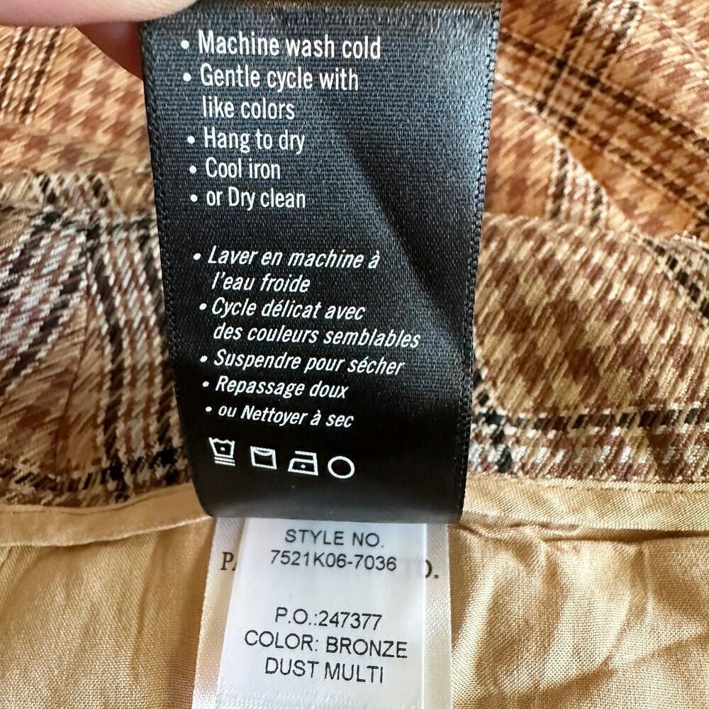 PAIGE Avedon Trousers Bronze Dust Multi Size 14 Business Casual Office - Picture 10 of 14